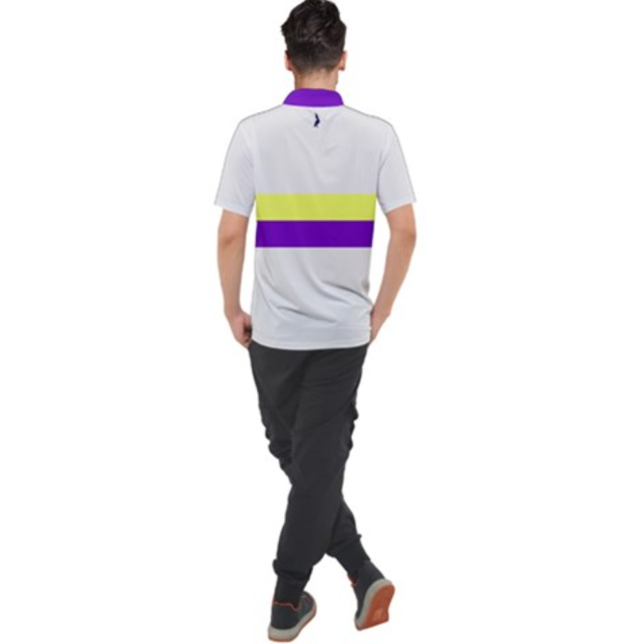 Club Polo in purple/lime