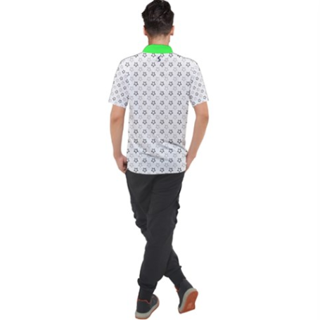 Star Polo with pale green collar