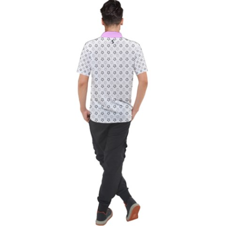 Star Polo with light pink collar