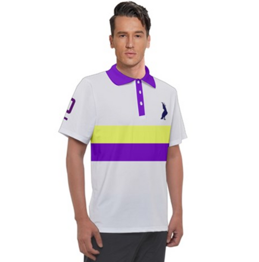 Club Polo in purple/lime